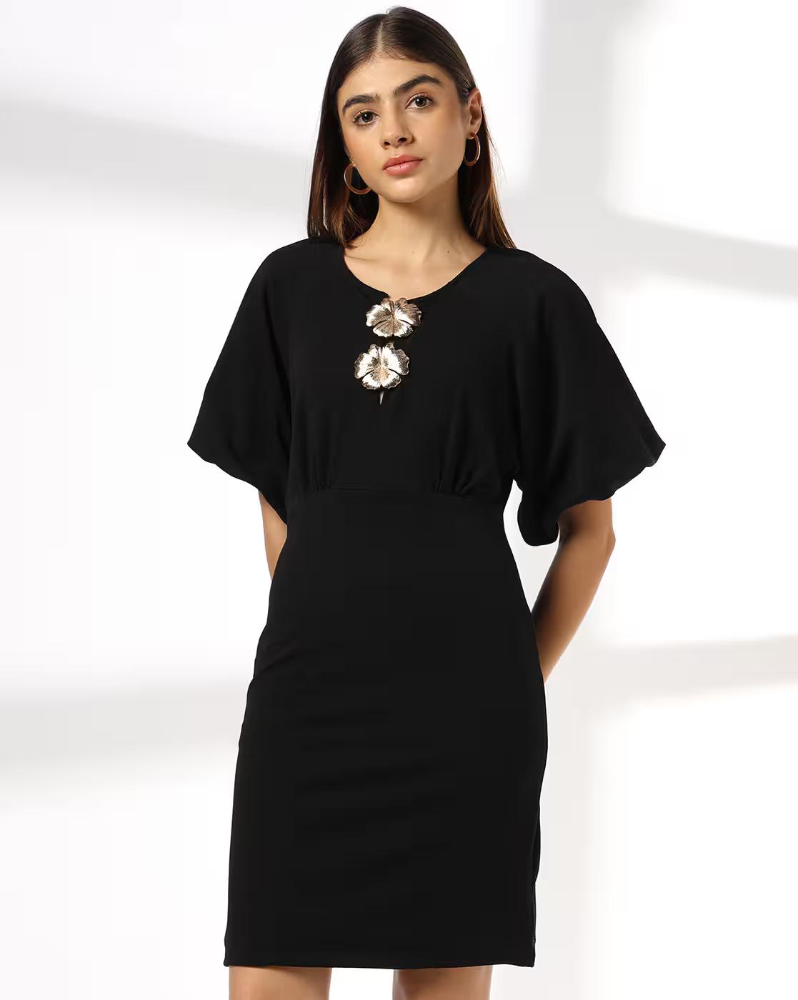 Women Round-Neck Bodycon Dress