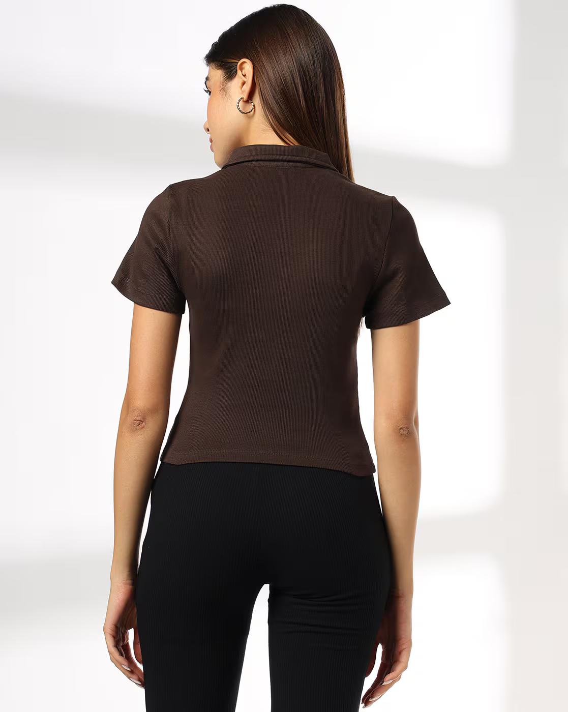 Women Regular Fit Polo T-Shirt