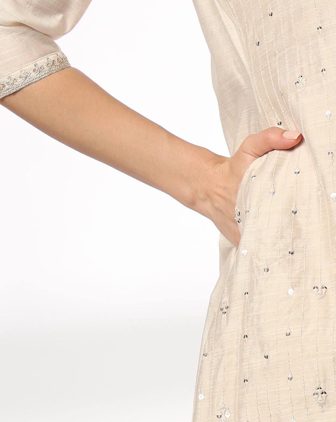 Women Embroidered A-Line Kurta