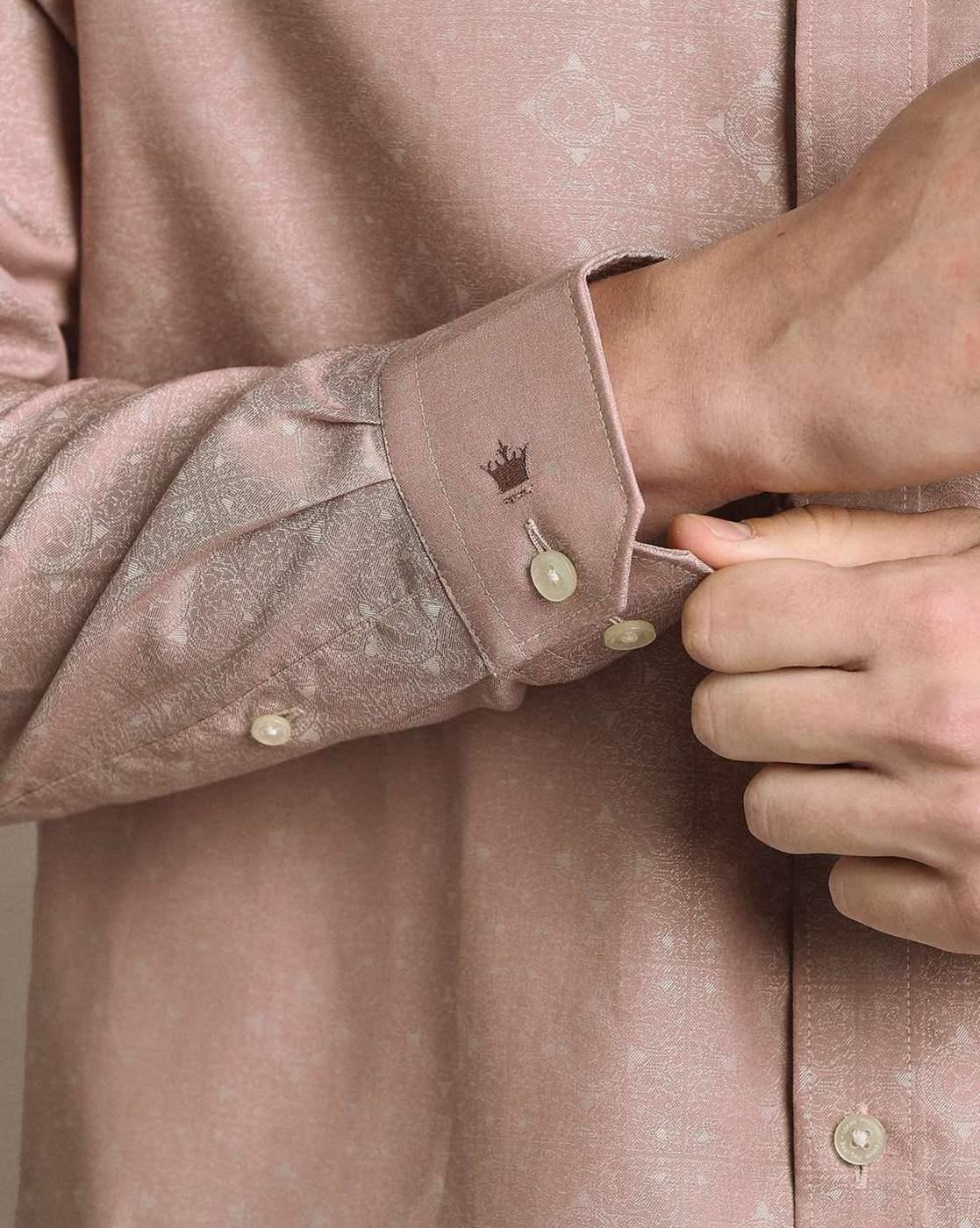 Men Regular Fit Shirt with Full Sleeves