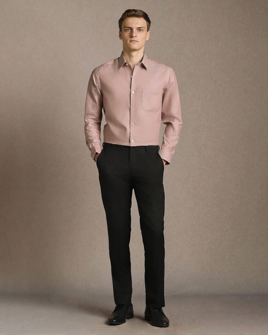 Men Regular Fit Shirt with Full Sleeves