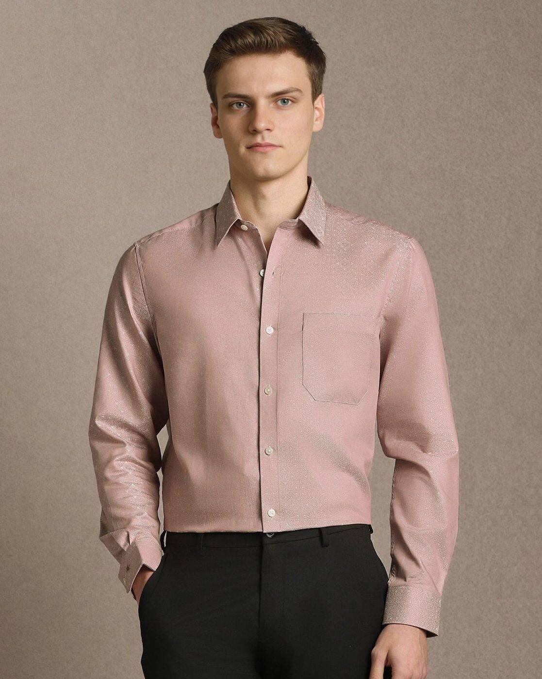 Men Regular Fit Shirt with Full Sleeves