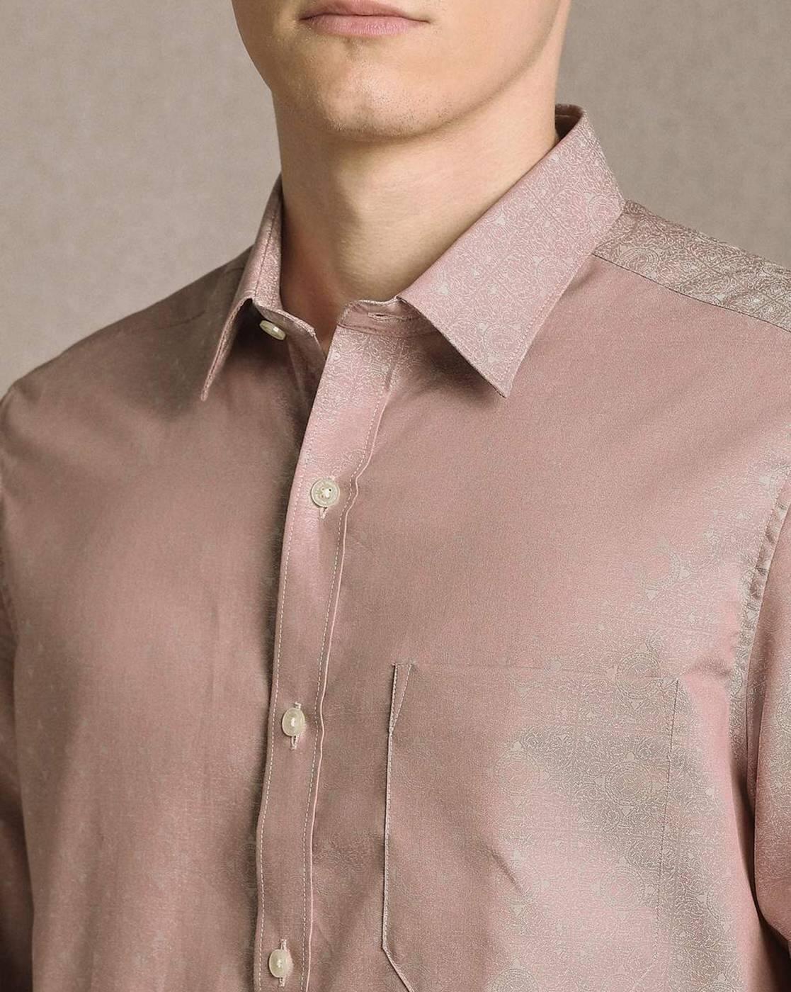Men Regular Fit Shirt with Full Sleeves