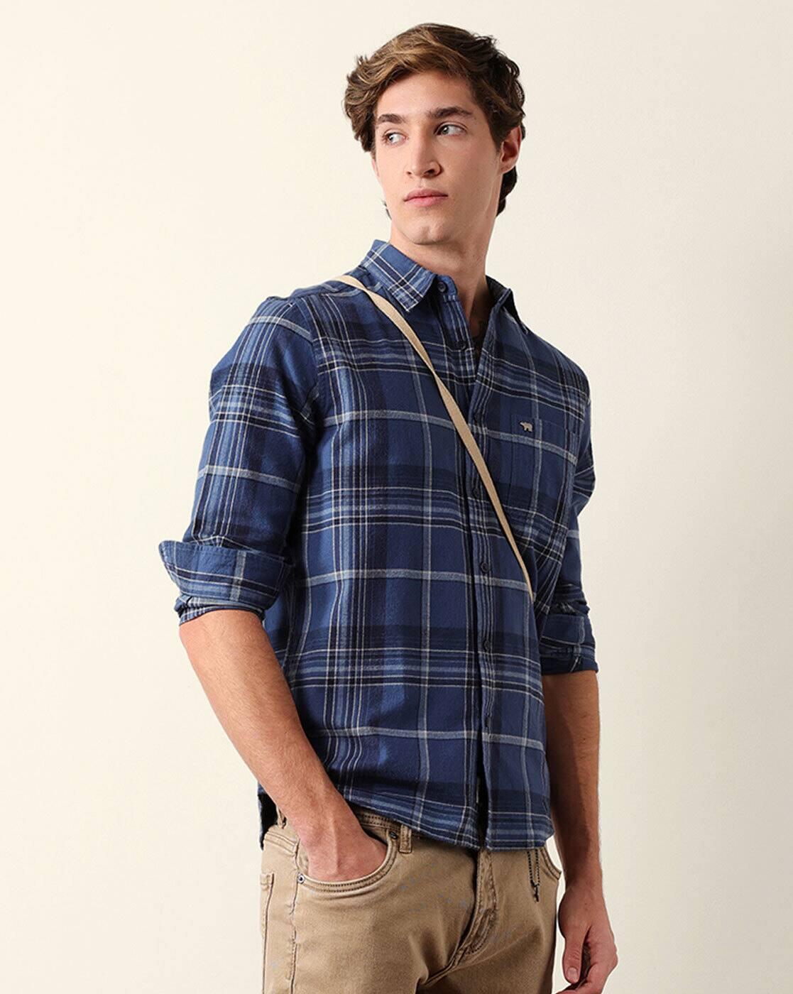 Men Spread Collar Regular Fit Shirt