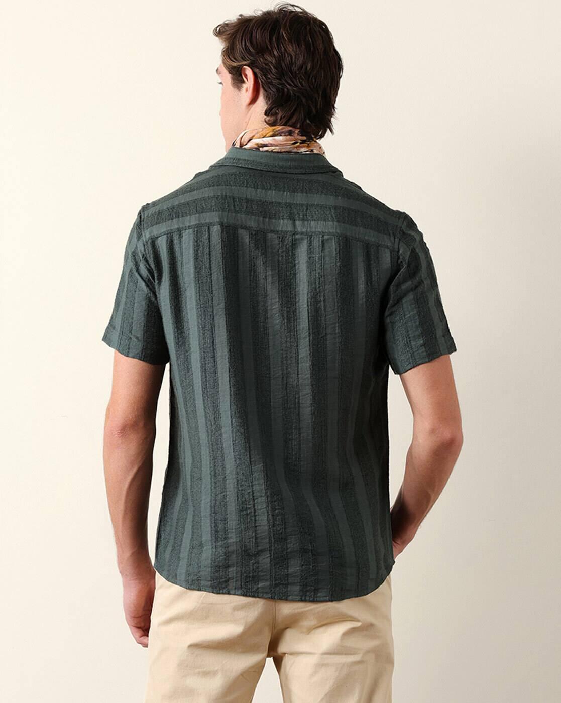 Men Spread Collar Regular Fit Shirt