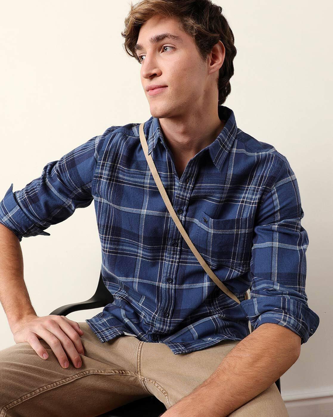 Men Spread Collar Regular Fit Shirt