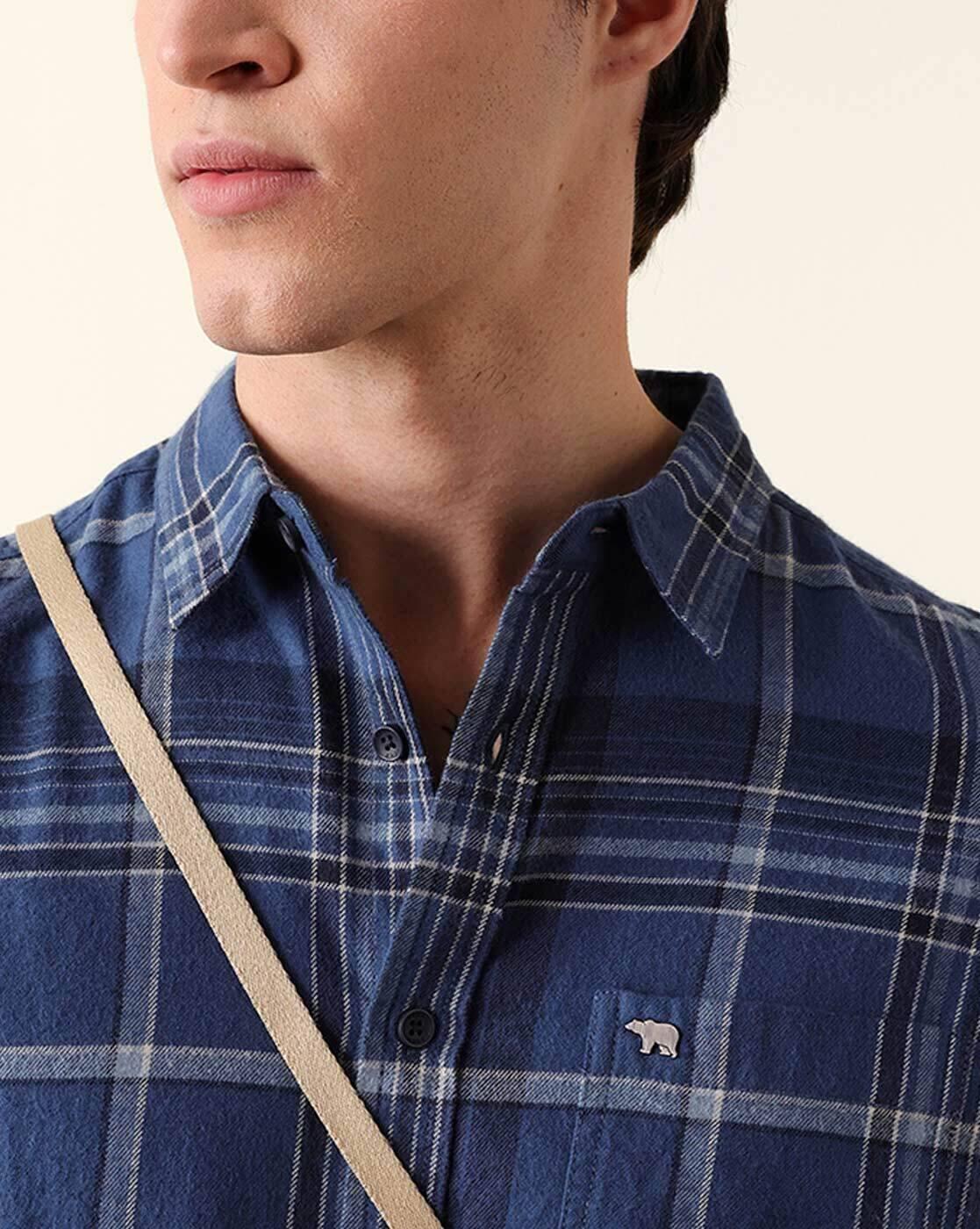 Men Spread Collar Regular Fit Shirt