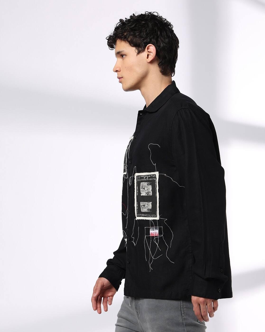 Men Printed Relaxed Fit Shirt with Patch Pocket