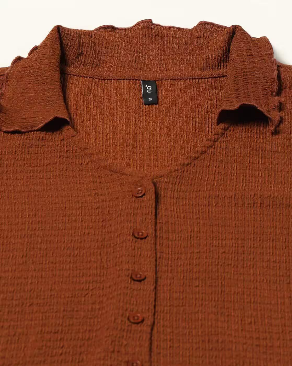 Women Regular Fit Crop Shirt