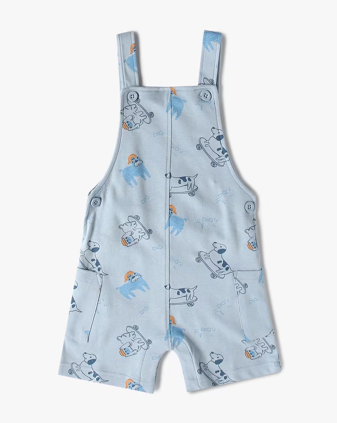 FU AOP DUNGAREE, BLUE, 0-3M
