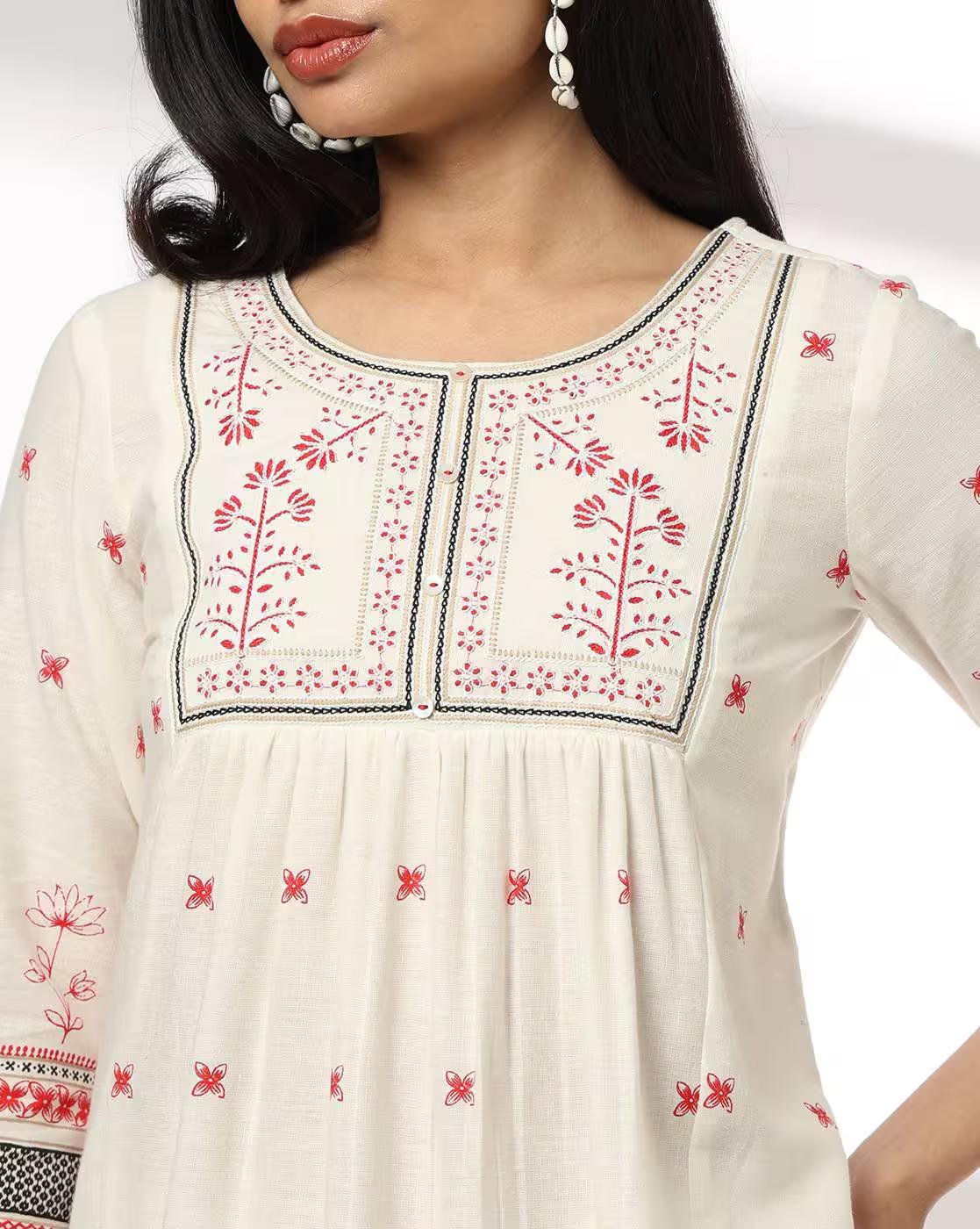 Women Floral Print A-Line Kurta