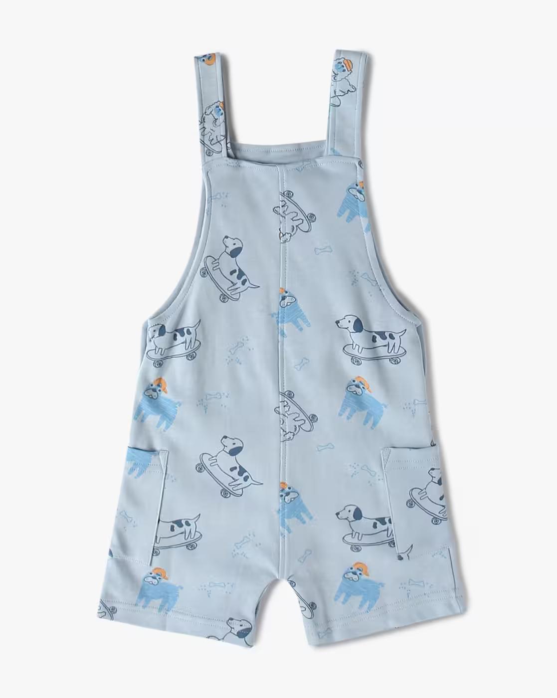 FU AOP DUNGAREE, BLUE, 0-3M