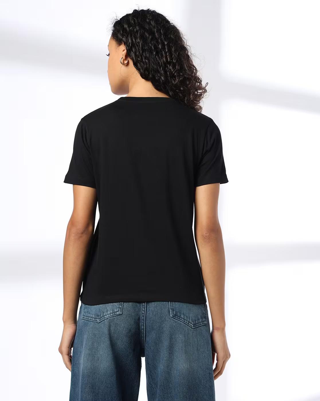 PARIS EMBELLISHED GRAPHIC TEE, BLACK, L