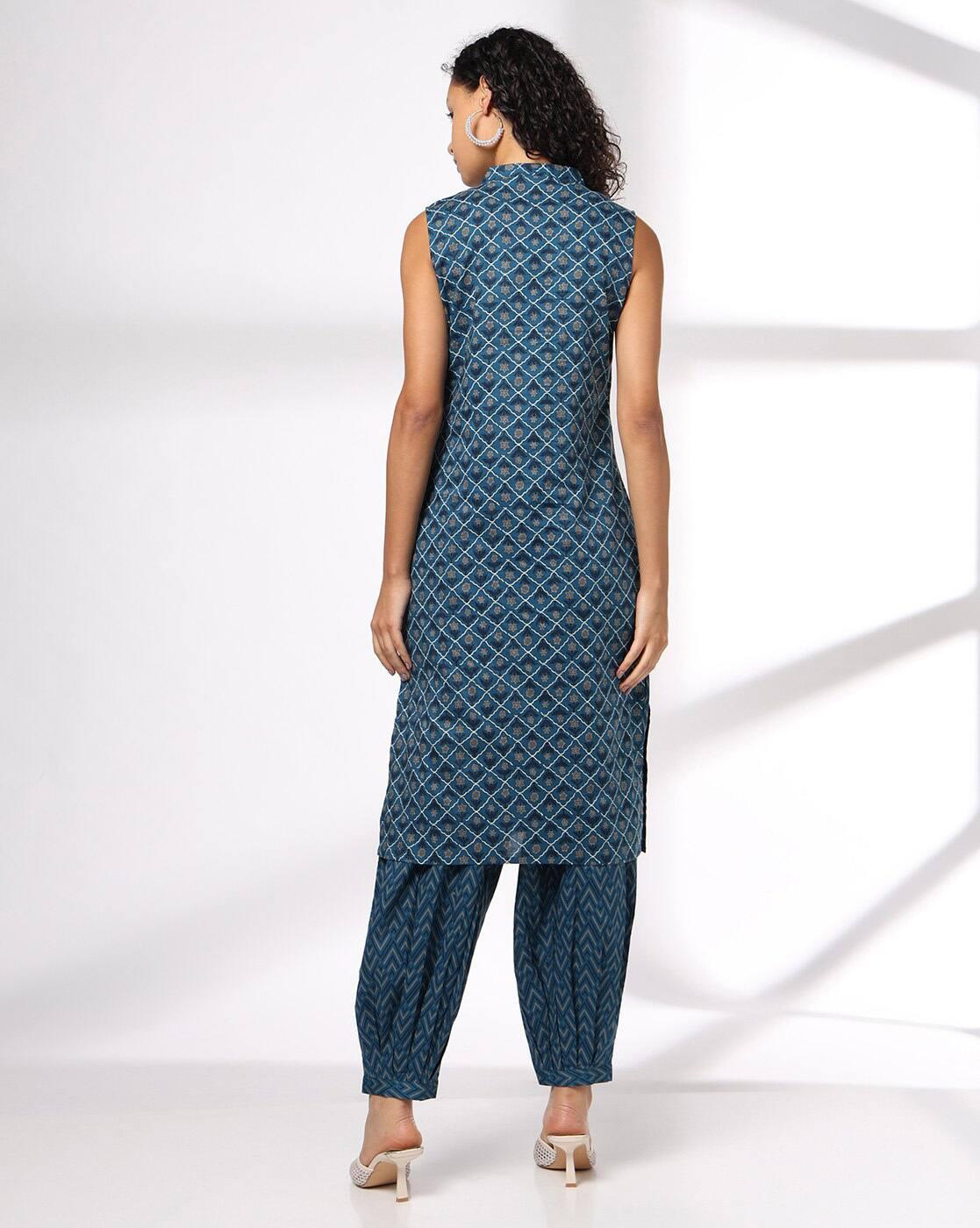 Women All-Over Print Straight Kurta & Salwar Set