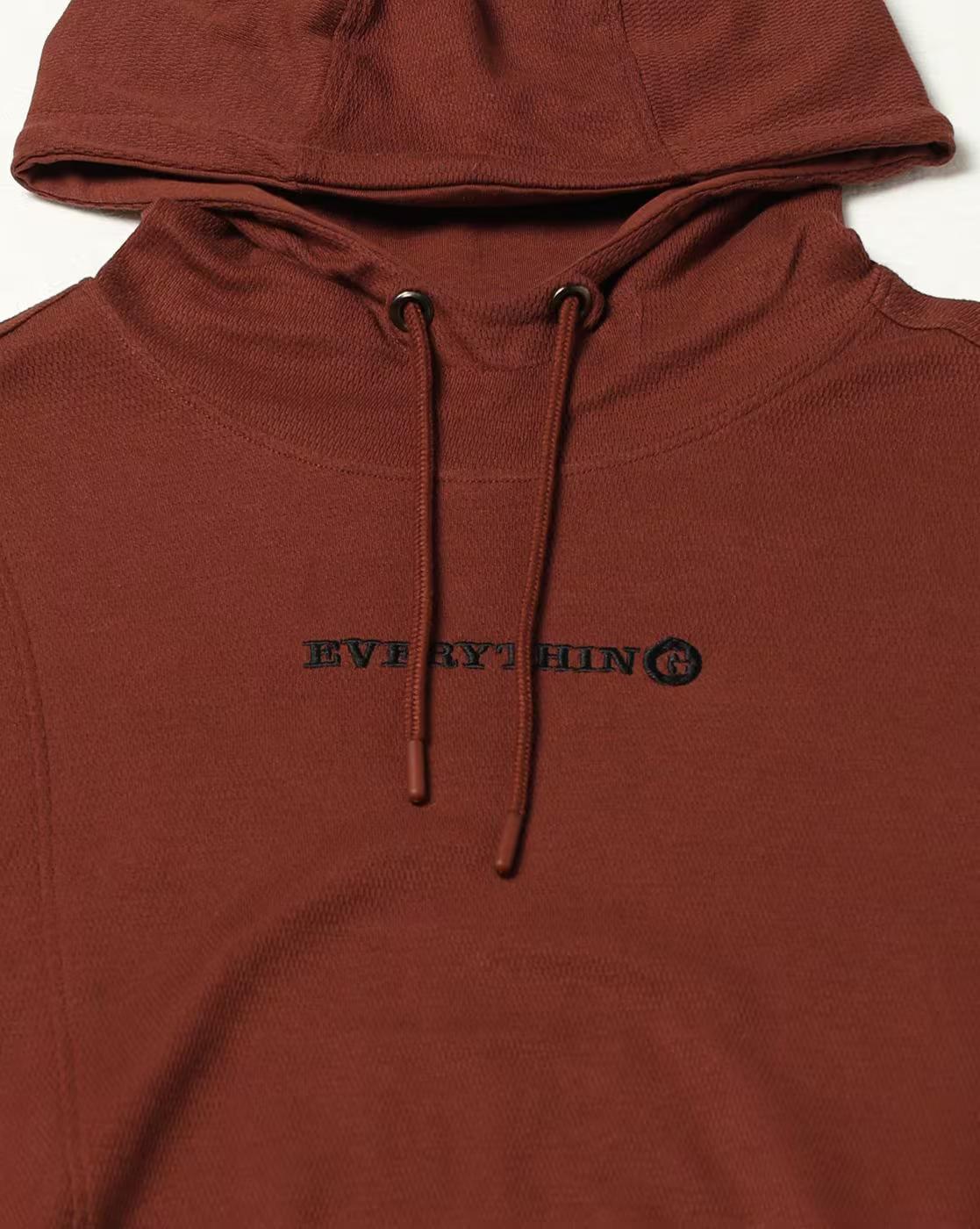 Men Embroidered Relaxed Fit Cotton Hooded T-Shirt