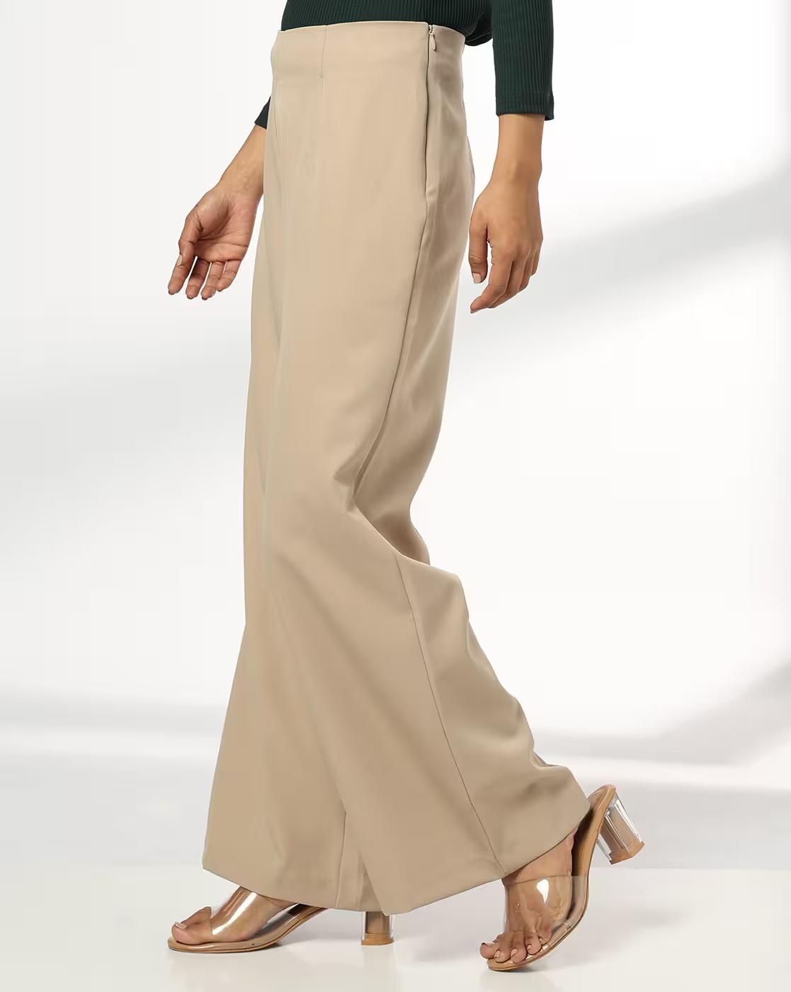 Women Relaxed Fit Mid-Rise Pants