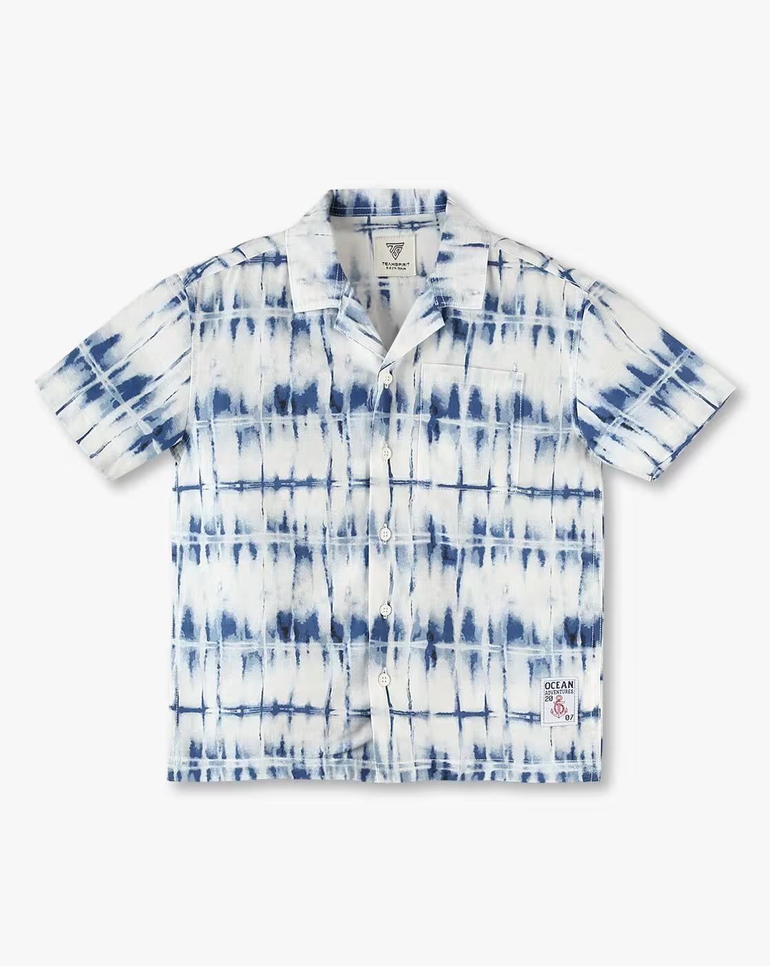 OVERSIZED AOP RESORT SHIRT, WHITE, 2-3Y