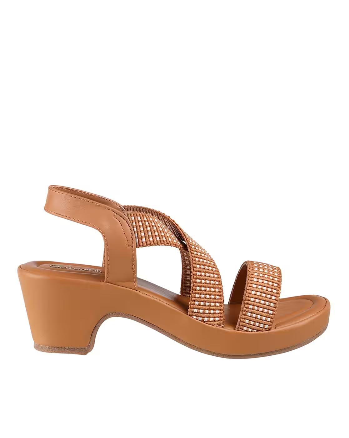 Women Embellished Slingback Chunky-Heeled Sandals
