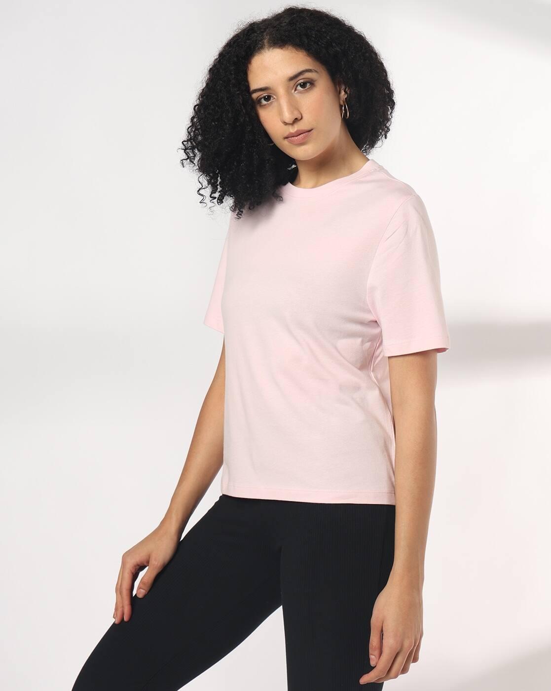Women Relaxed Fit Crew-Neck T-Shirt