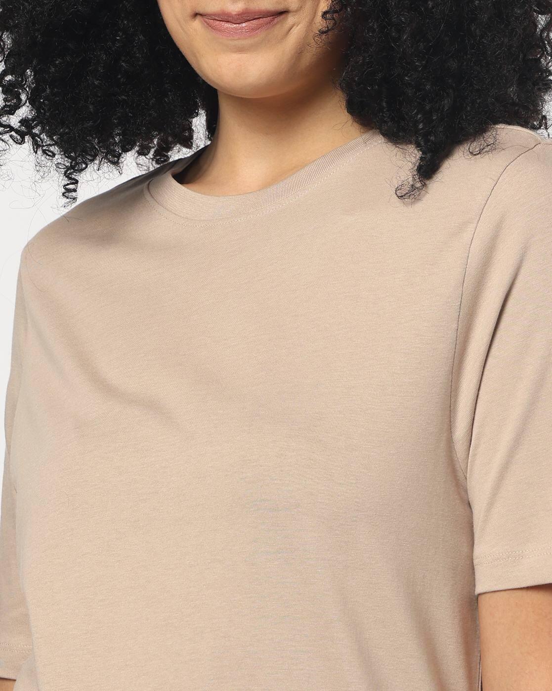 Women Relaxed Fit Crew-Neck T-Shirt