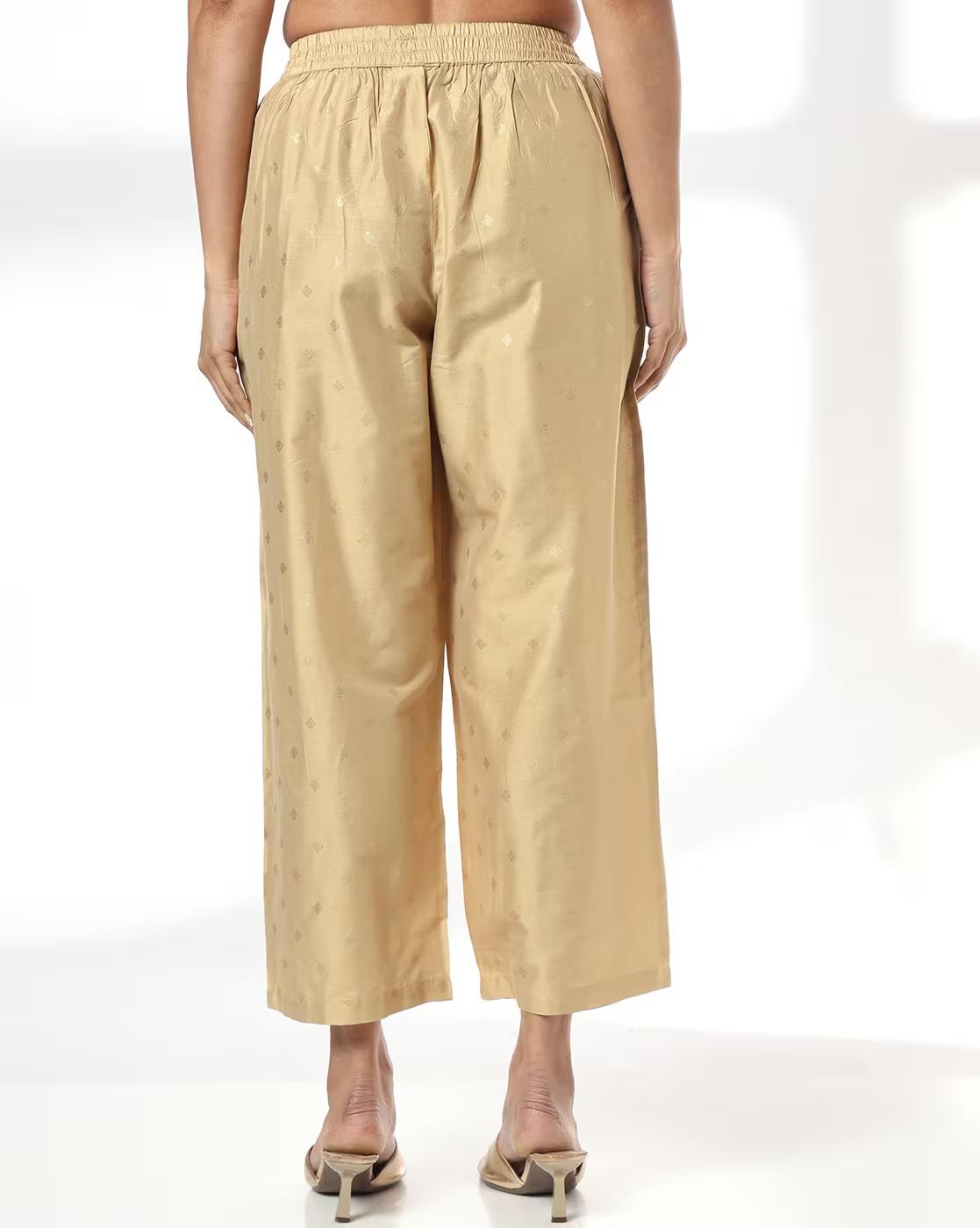 FLARED PALAZZO, GOLD, XXL