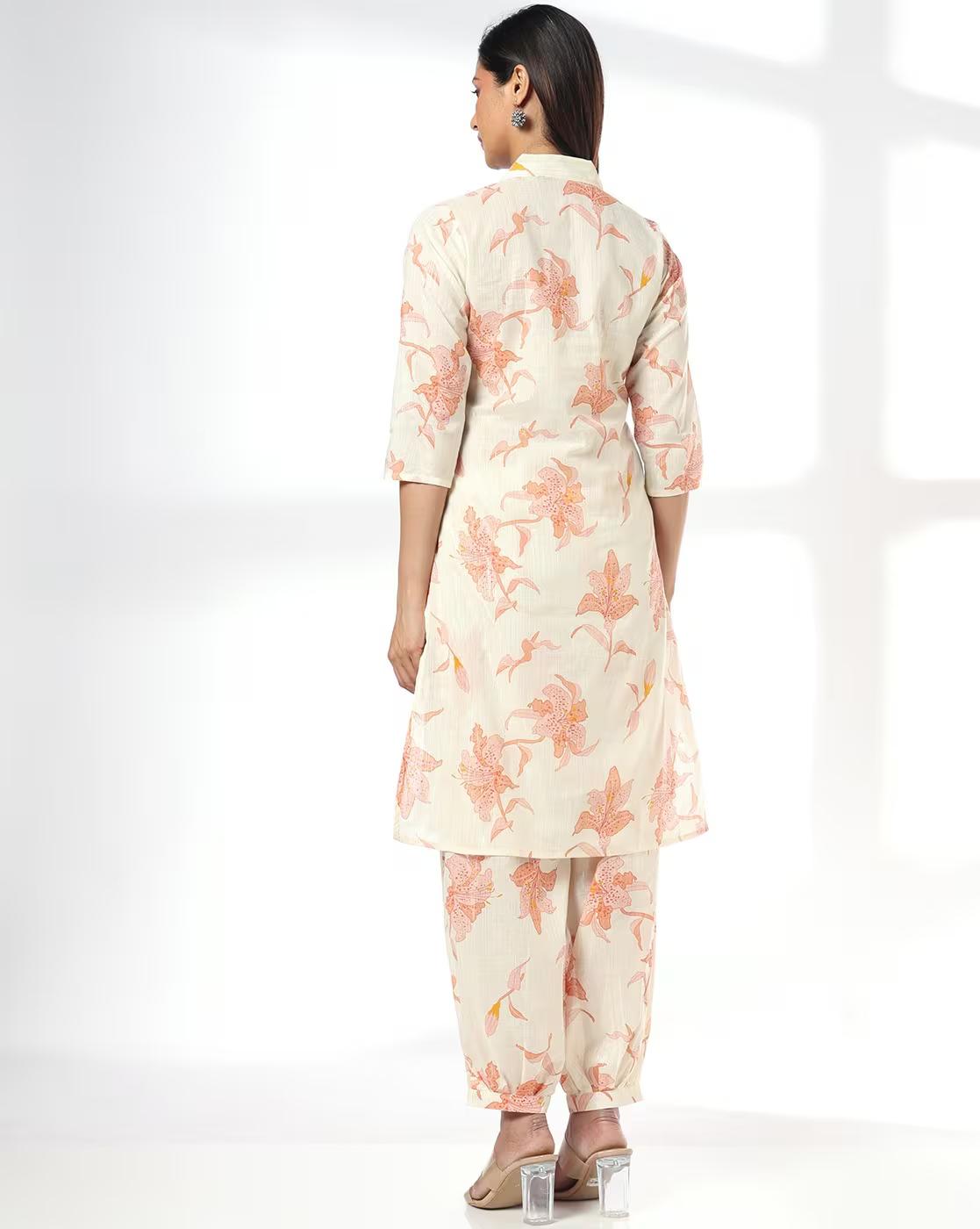 Women Floral Print Straight Kurta & Salwar Set