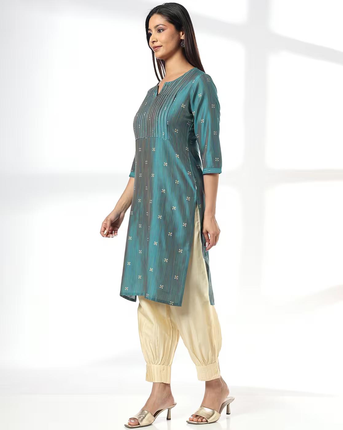 Women Floral Print Straight Kurta