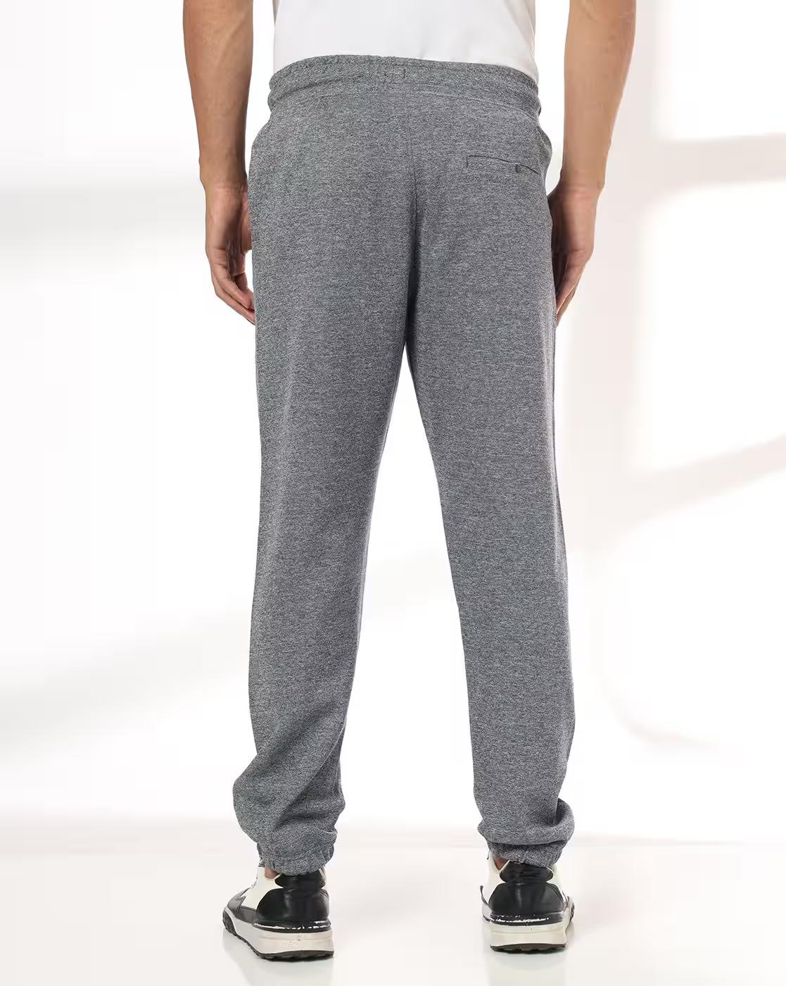 Men Heathered Waterproof Reverse Zipper Joggers