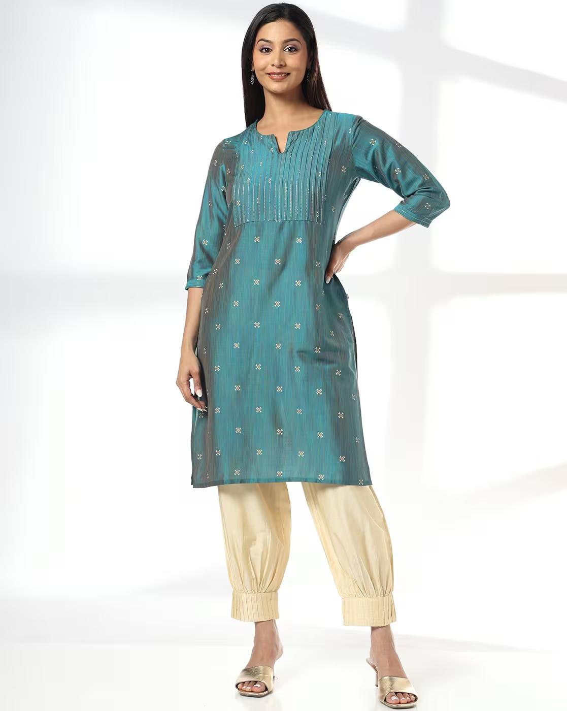 Women Floral Print Straight Kurta