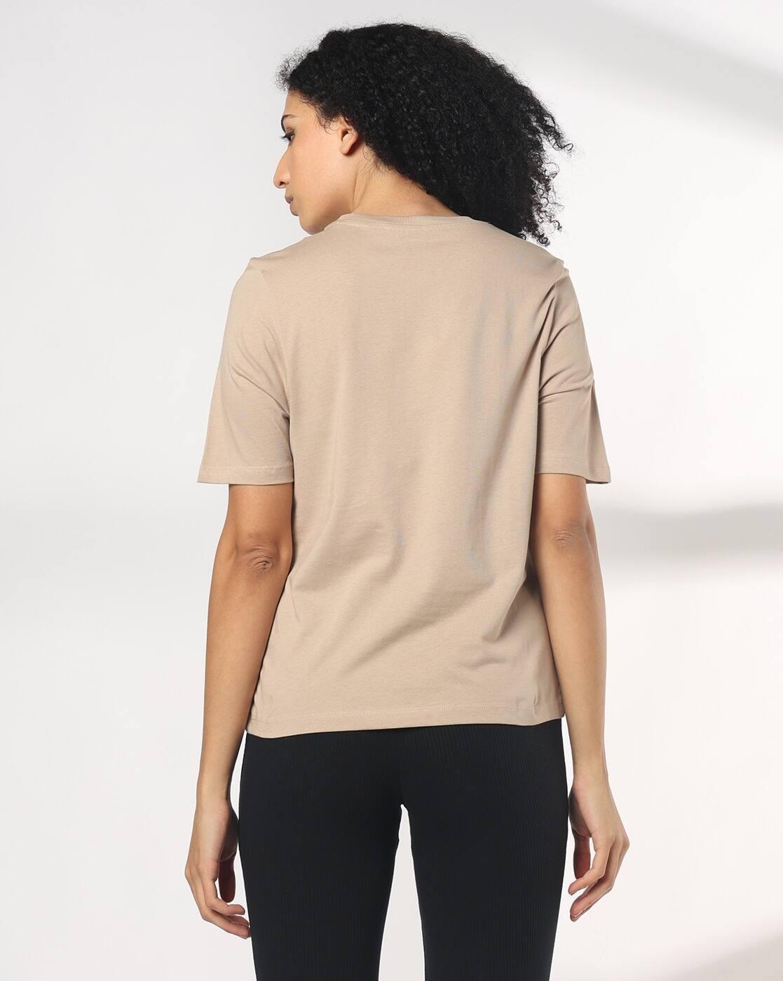 Women Relaxed Fit Crew-Neck T-Shirt