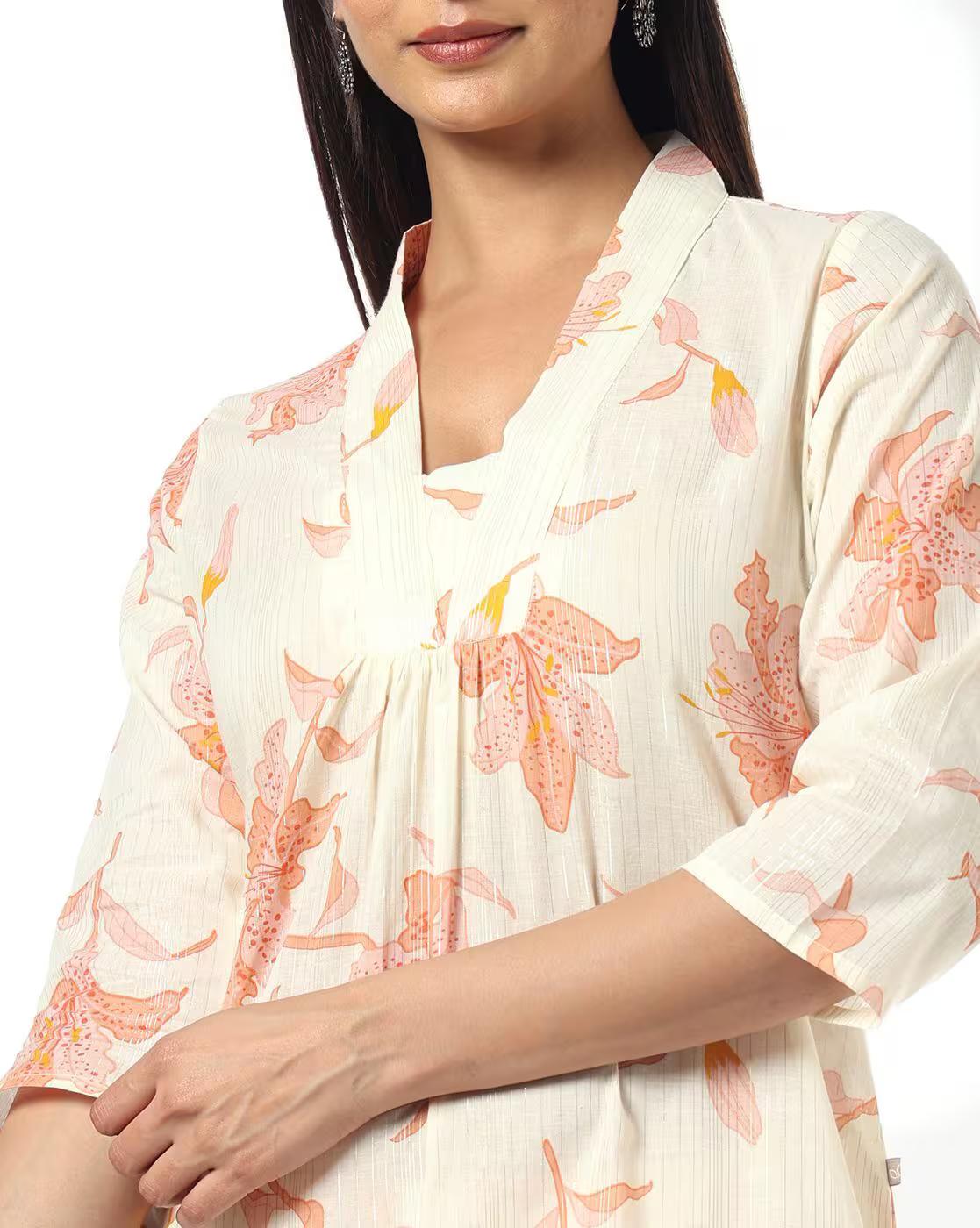 Women Floral Print Straight Kurta & Salwar Set