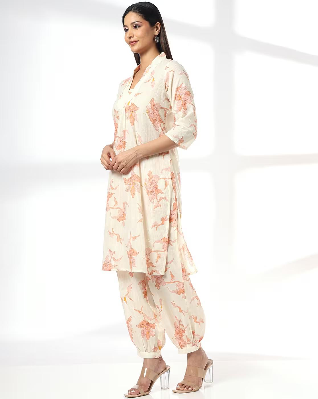 Women Floral Print Straight Kurta & Salwar Set