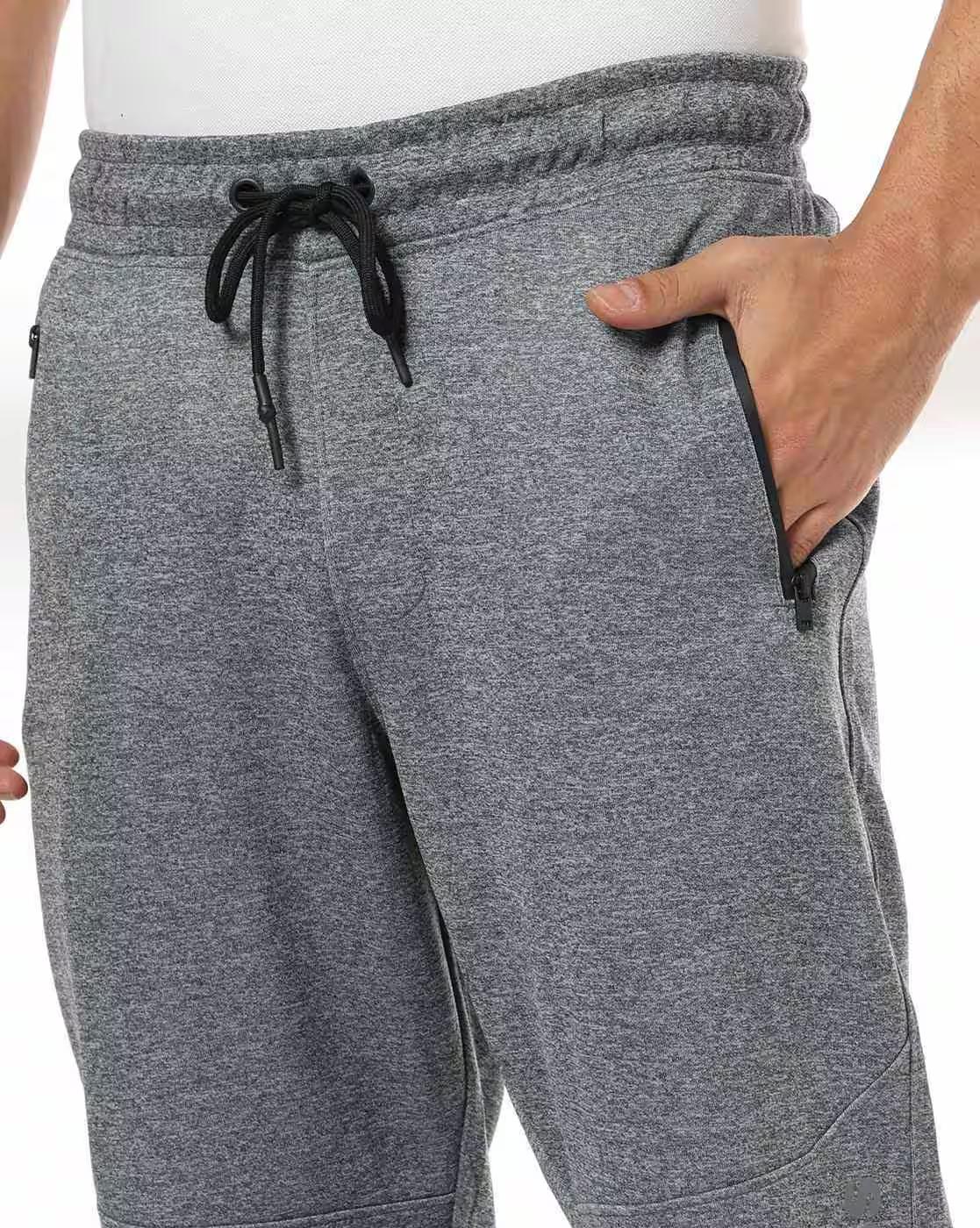 Men Heathered Waterproof Reverse Zipper Joggers