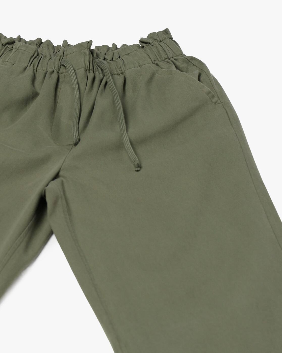 Paperbag Waist Straight Fit P, OLIVE, 30