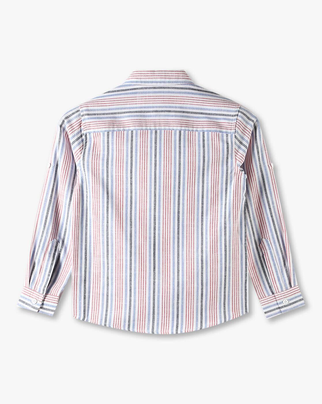 Boys Striped Tailored Fit Twofer Shirt