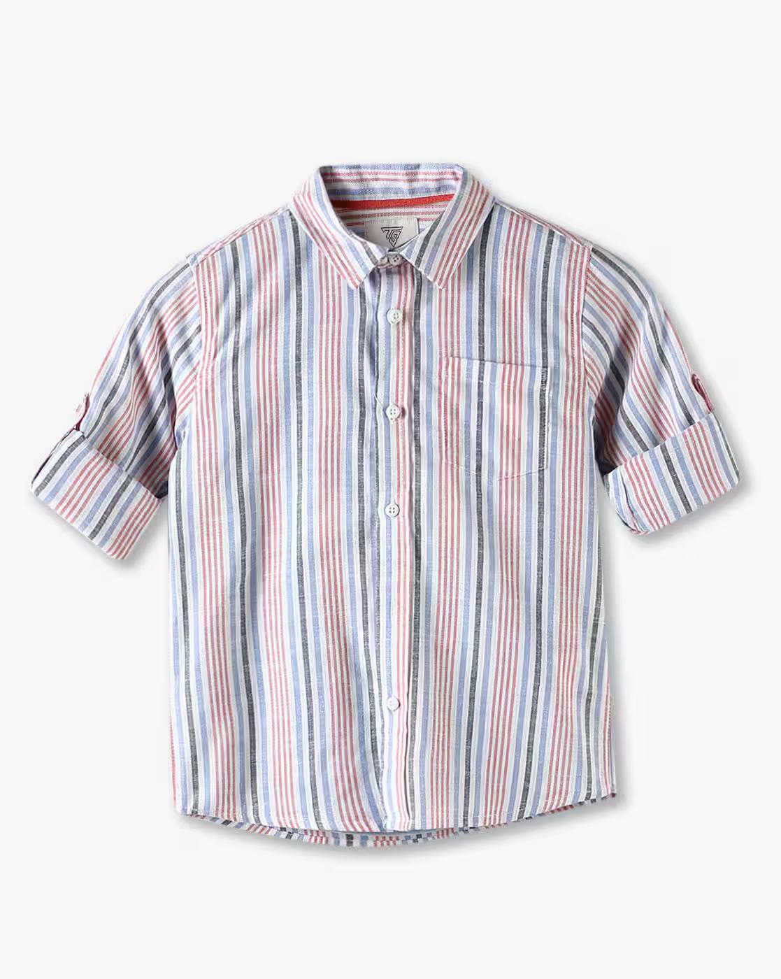 Boys Striped Tailored Fit Twofer Shirt