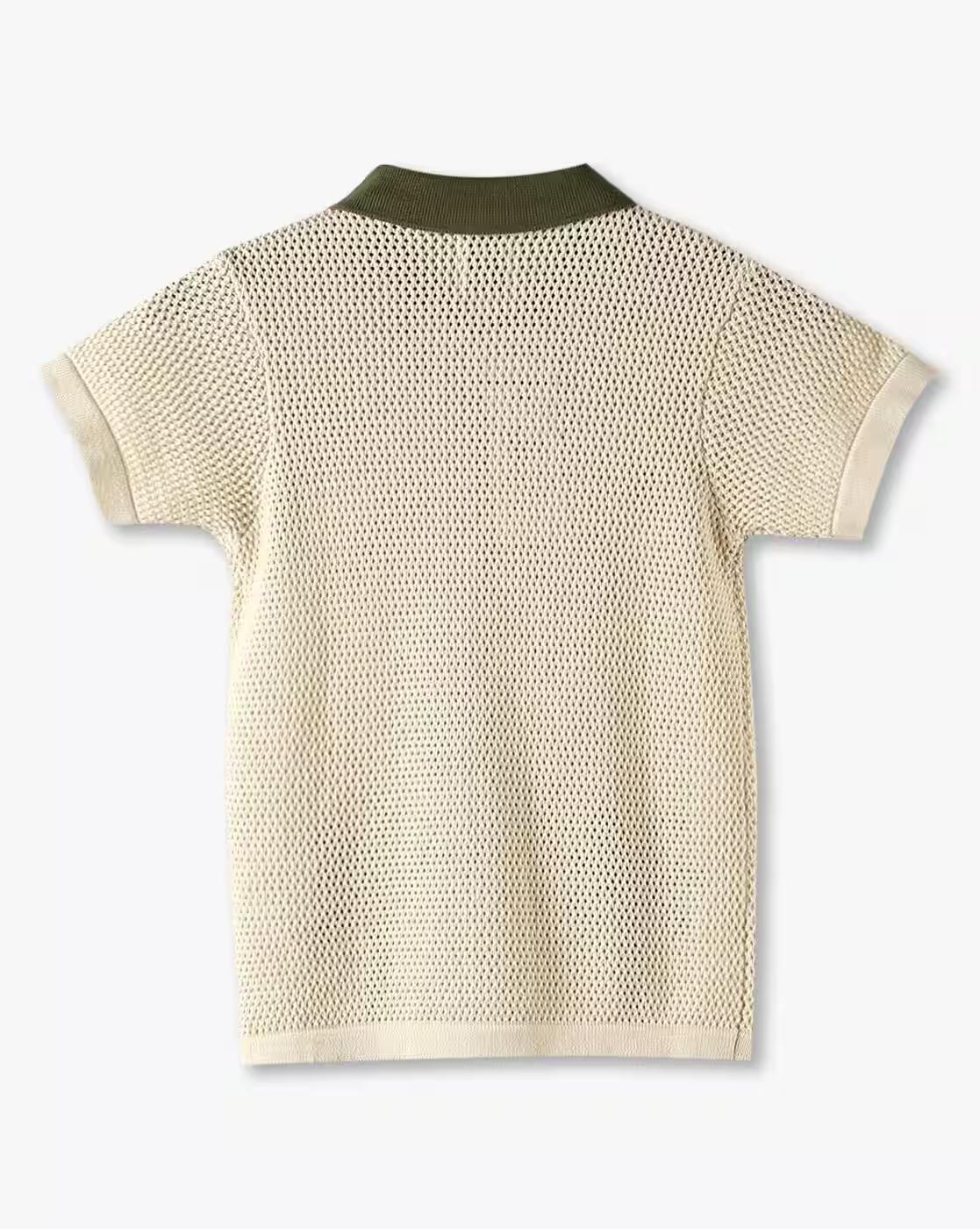 Boys Pointelle-Knit Tailored Fit Shirt