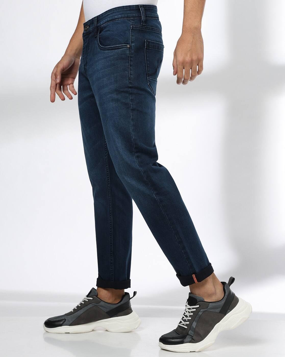 Men Lightly Washed Skinny Jeans