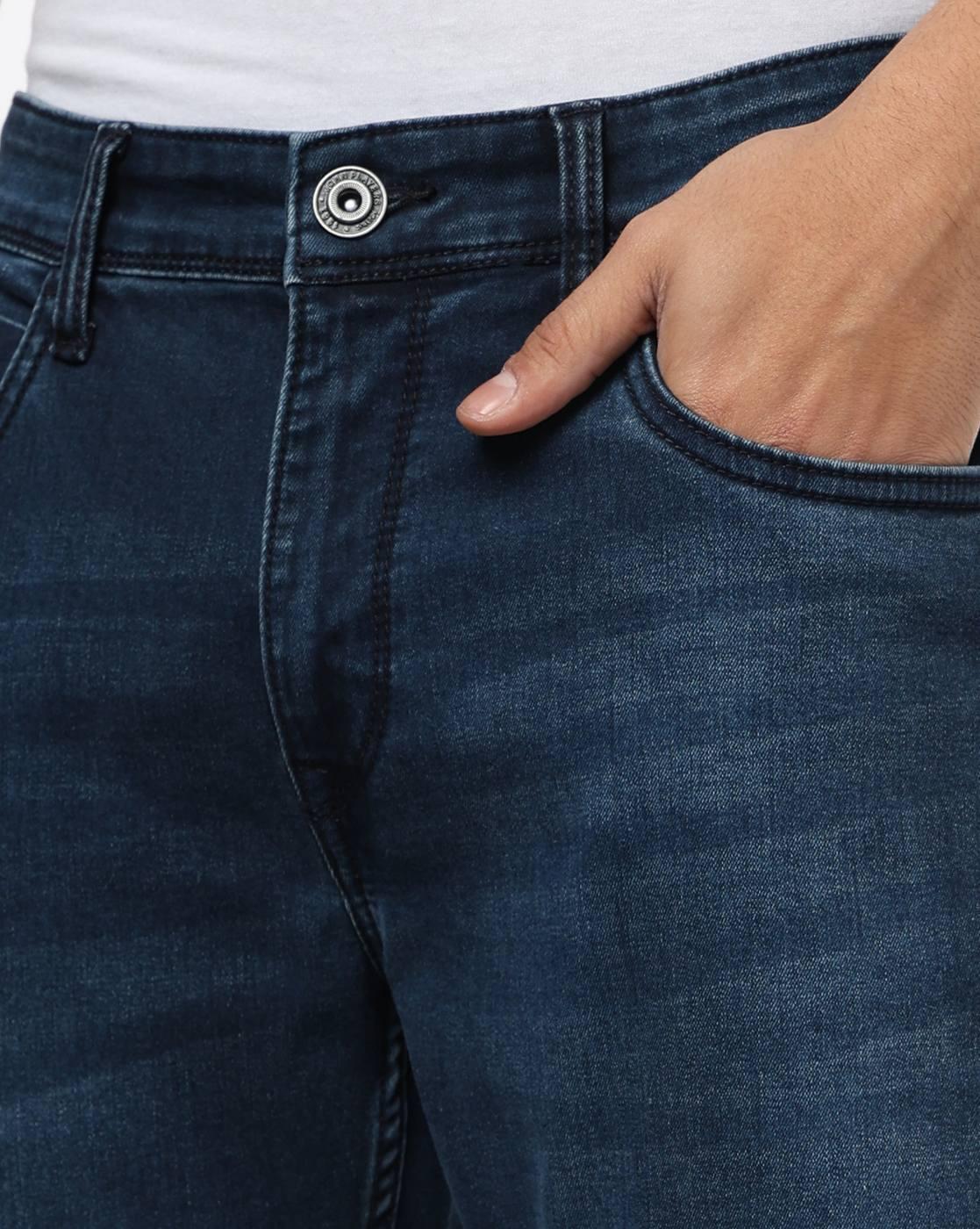 Men Lightly Washed Skinny Jeans