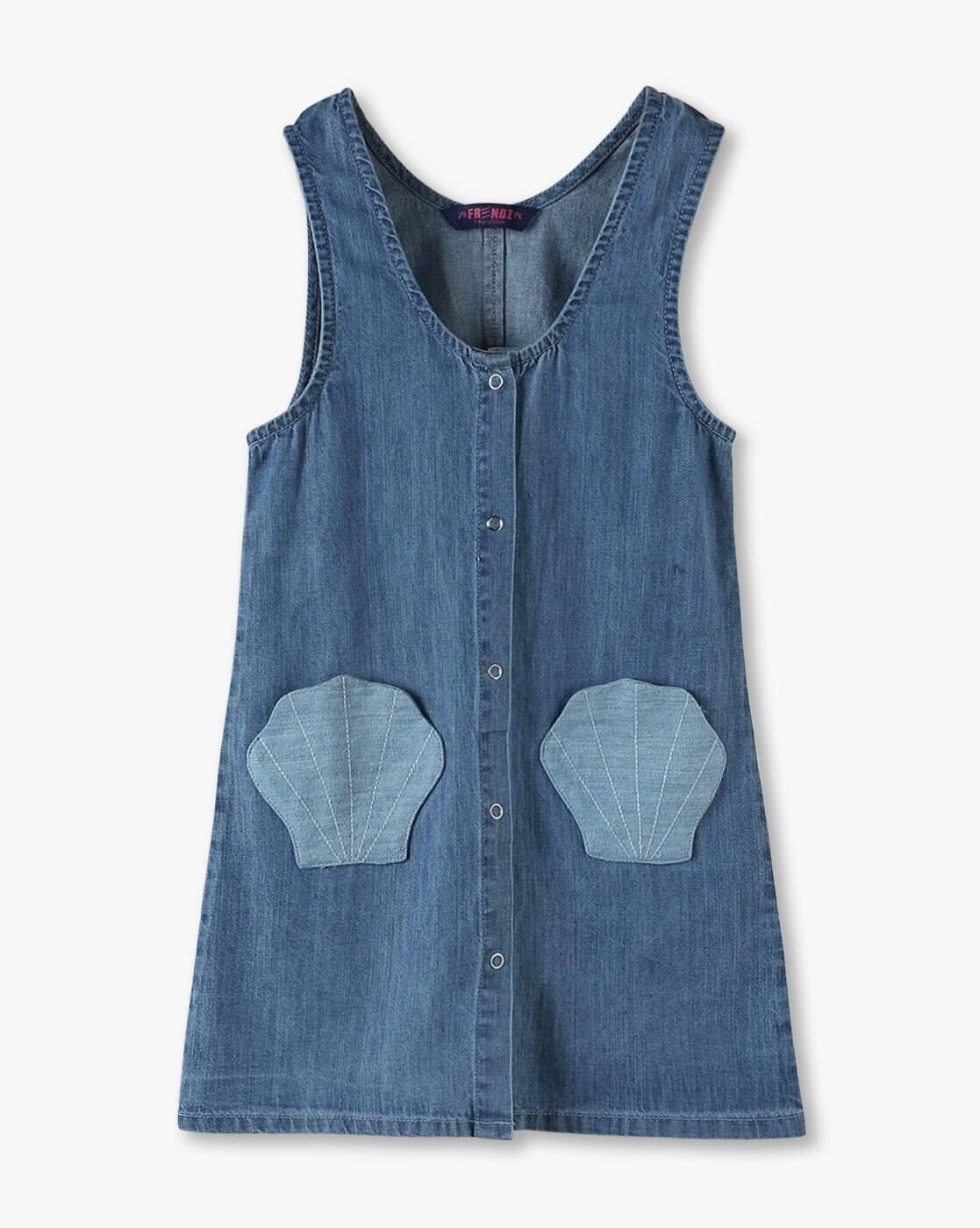 Girls Pinafore Dress with Printed T-Shirt