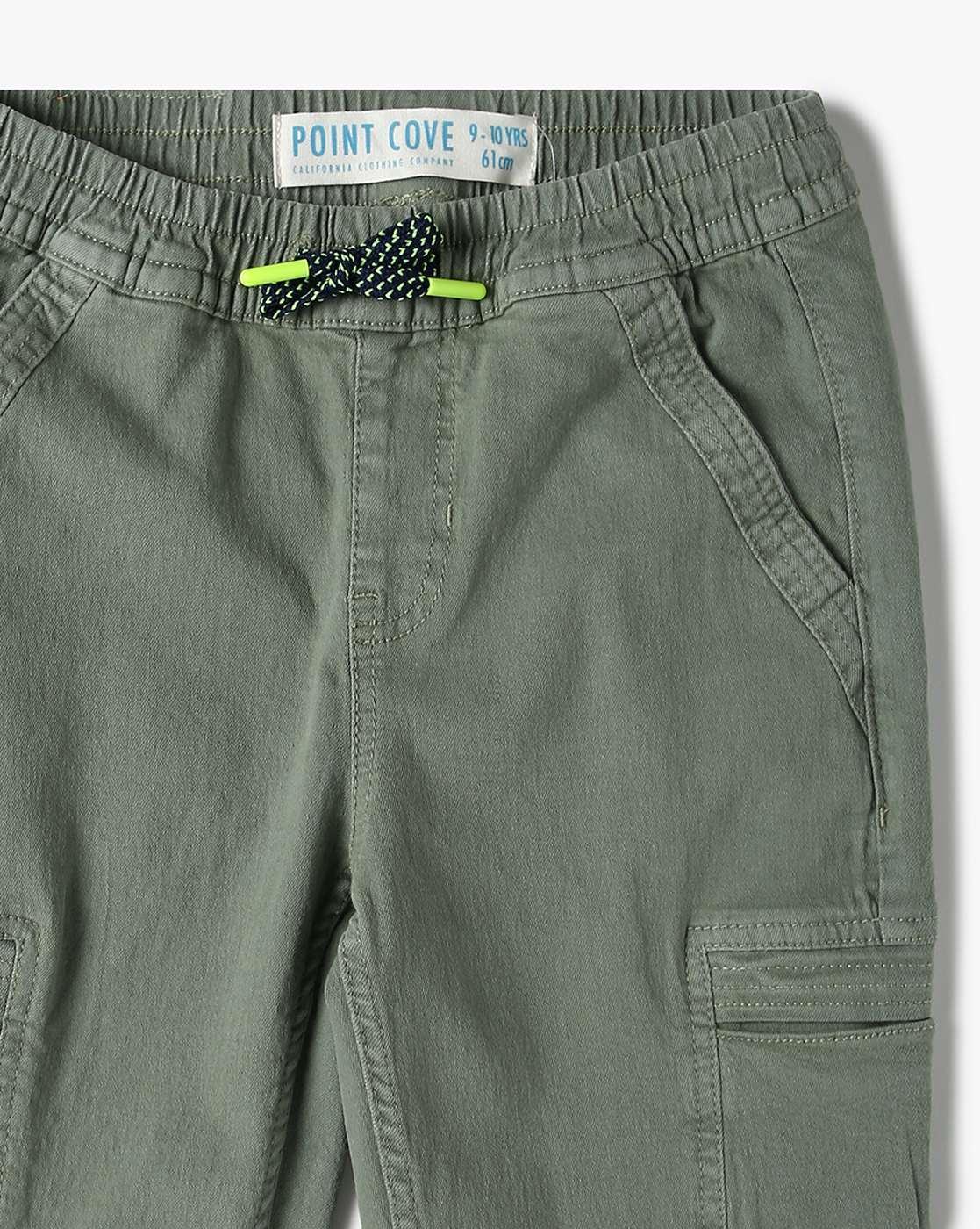 DENIM CARGO JOGGER, OLIVE, 11-12Y