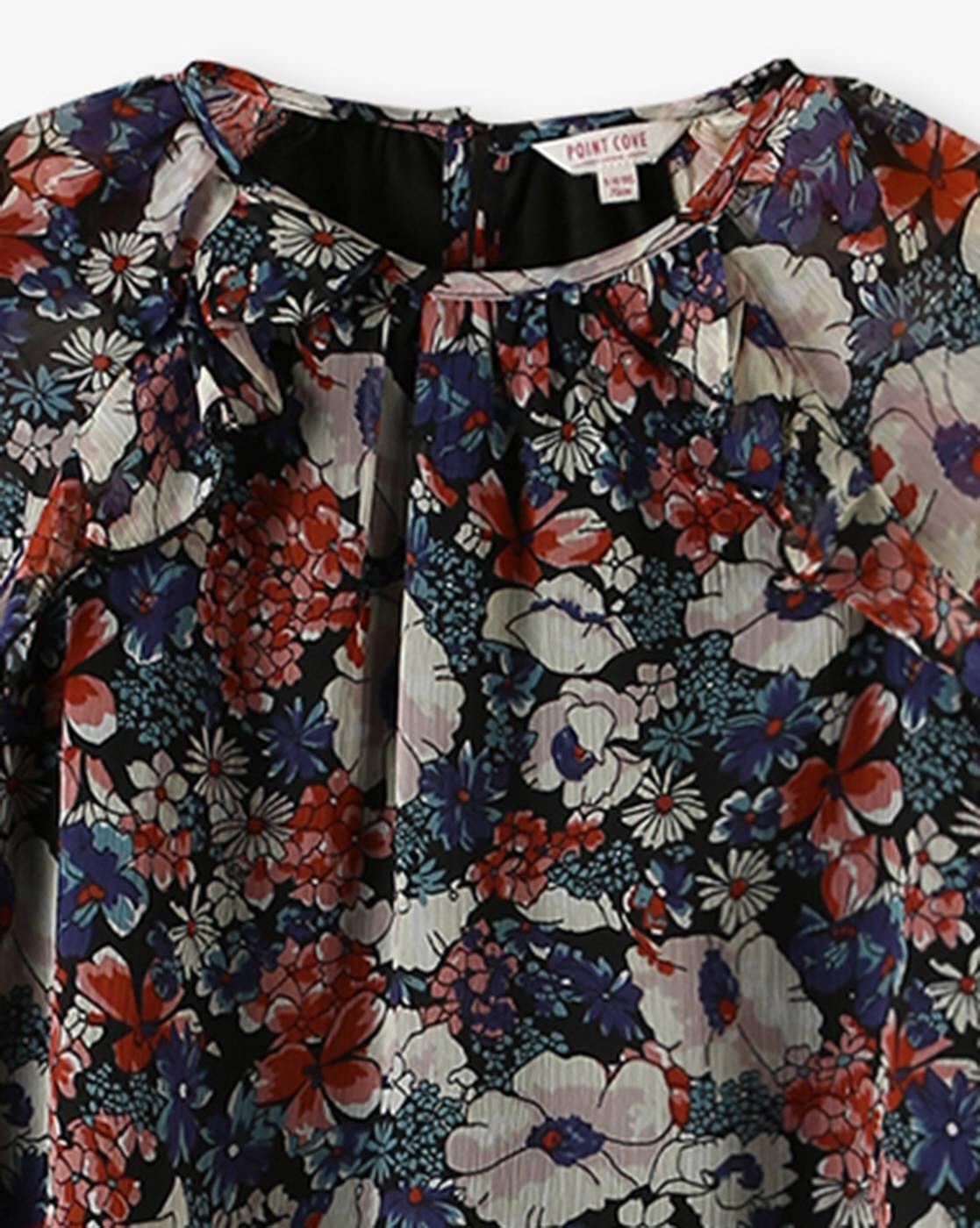 FLARE SLEEVE TOP, MULTI, 3-4Y