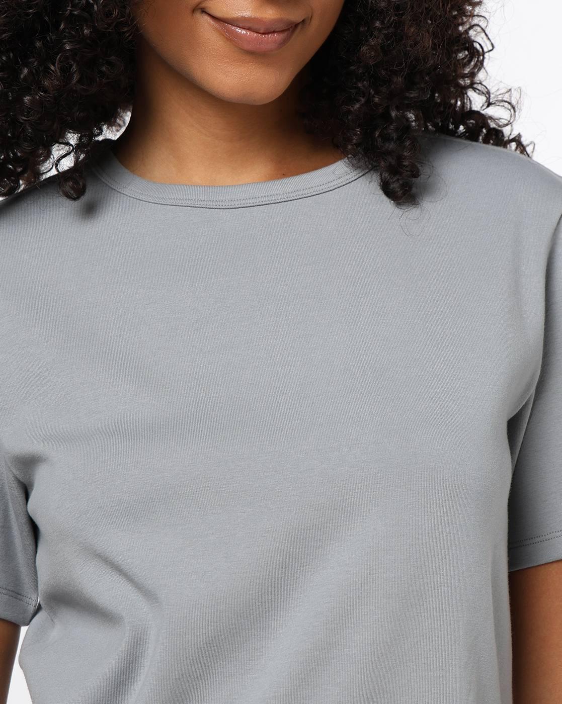 Women Regular Fit Crew-Neck T-Shirt