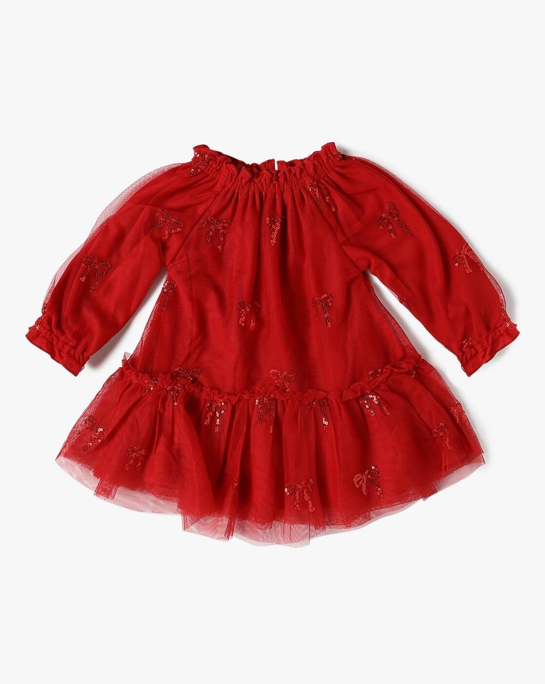 Girls Embellished Drop Waist Tulle Dress