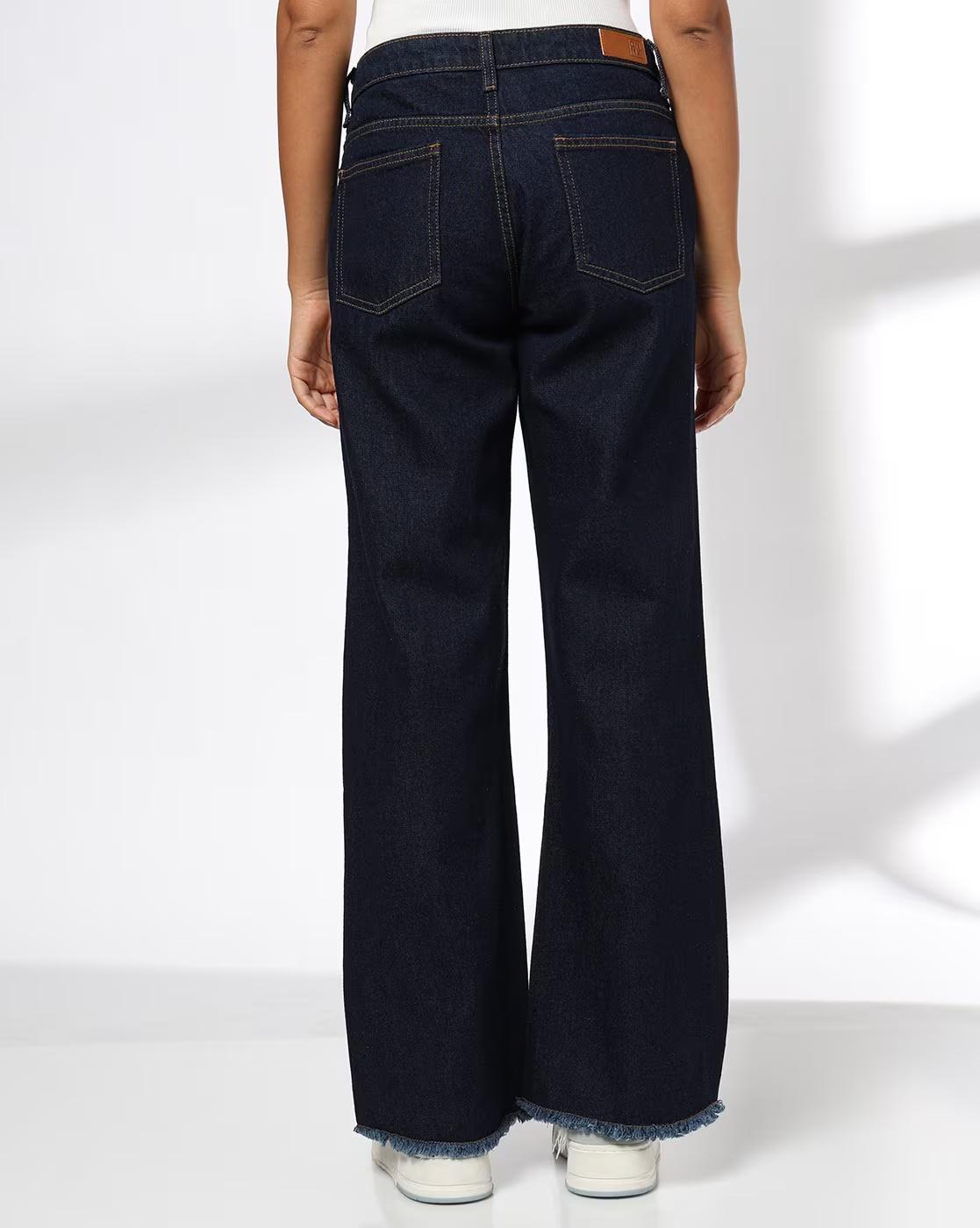 Women Lightly Washed Flared Jeans
