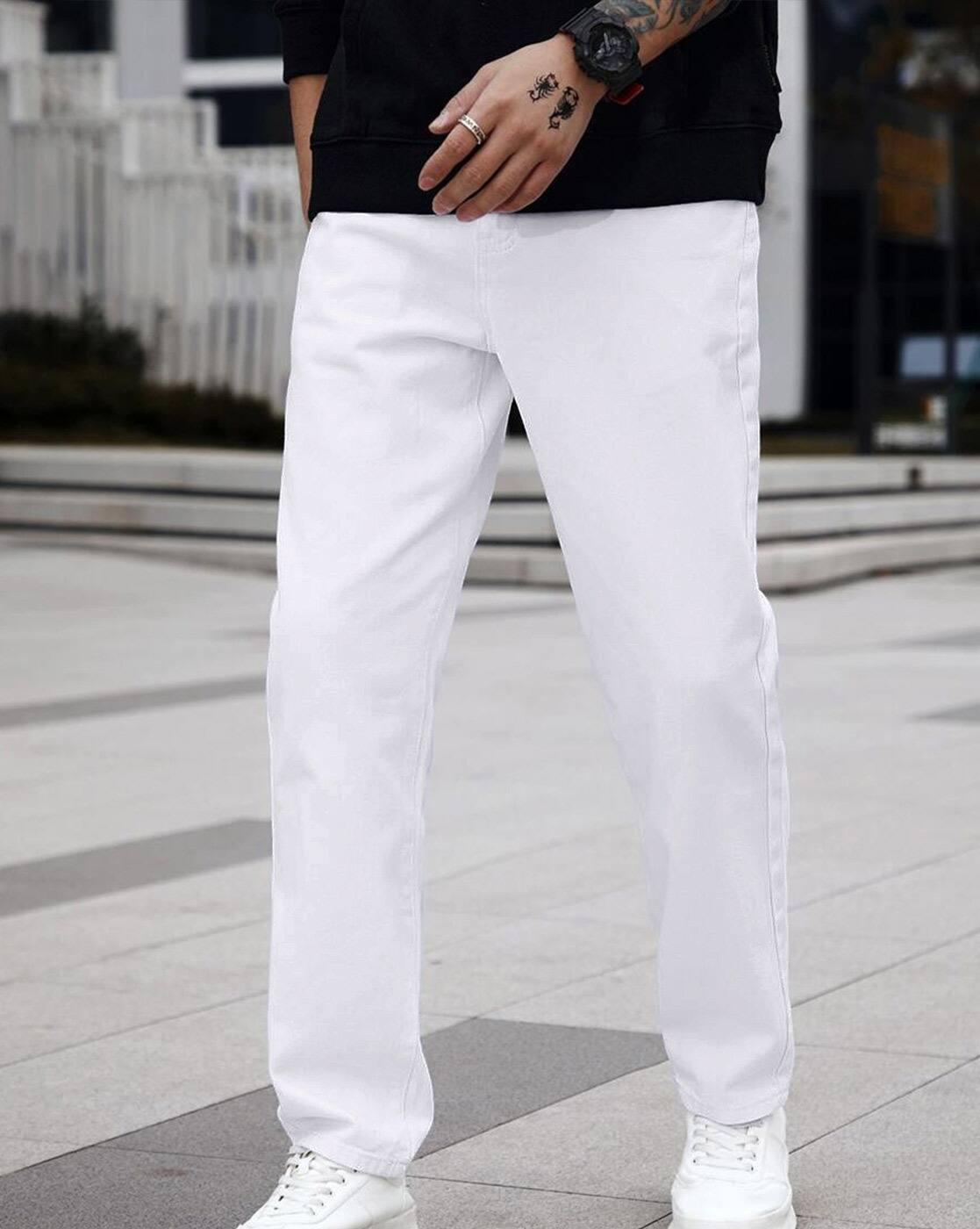 Men Slim Jeans with 5-Pocket Styling
