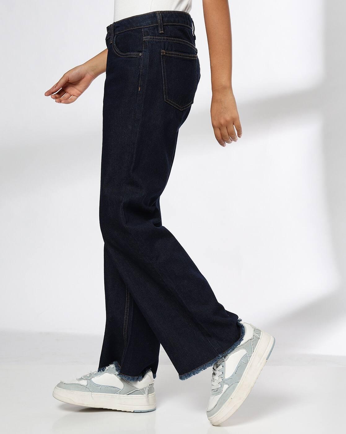 Women Lightly Washed Flared Jeans