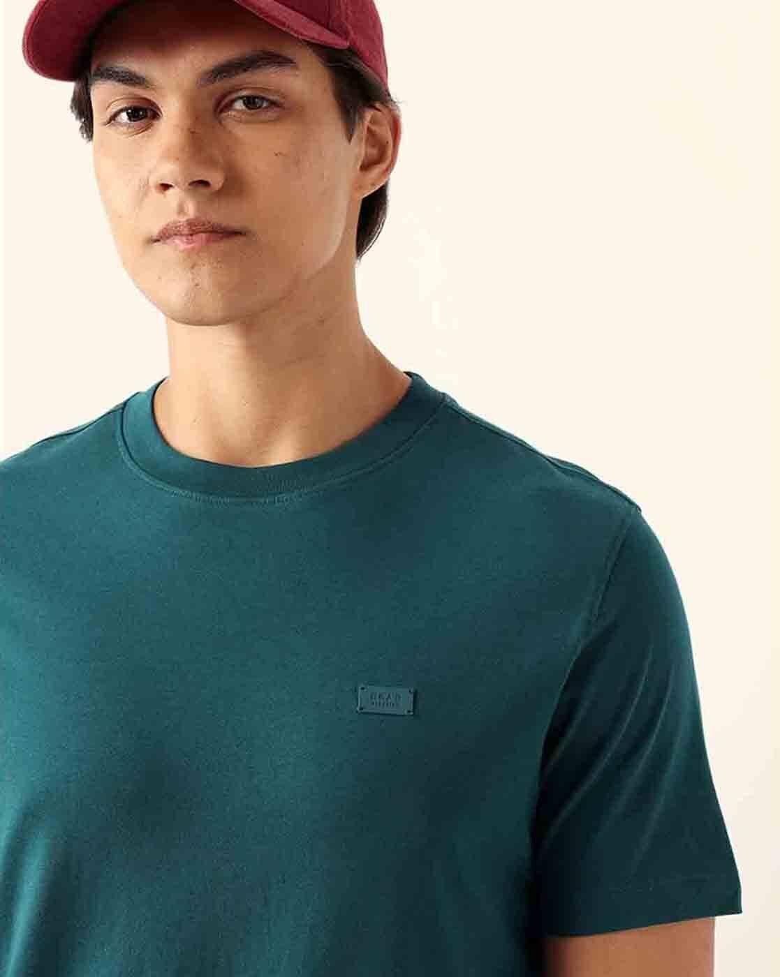 Men Cotton Round Neck Regular Fit T-Shirt