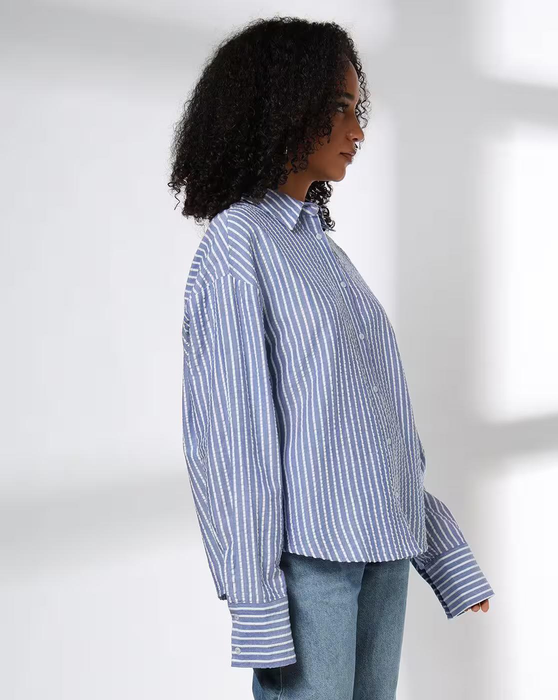 Women Striped Relaxed Fit Shirt