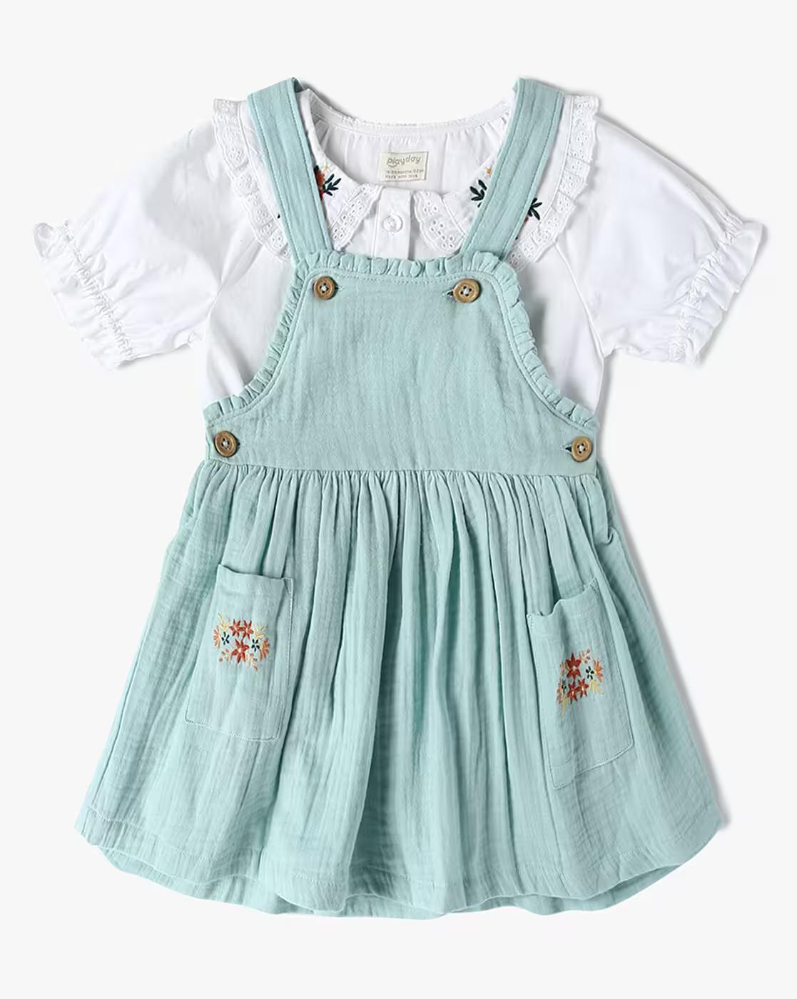 DUNGAREE SET, MULTI, 6-12M